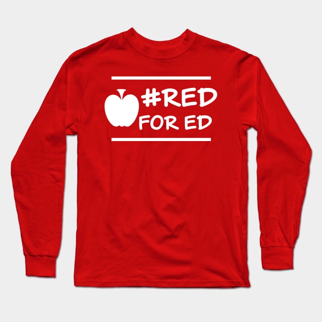 Red for Ed (smooth) Long Sleeve T-Shirt by haberdasher92